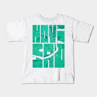 Novi Sad, Serbia City Map Typography - Watercolor Kids T-Shirt